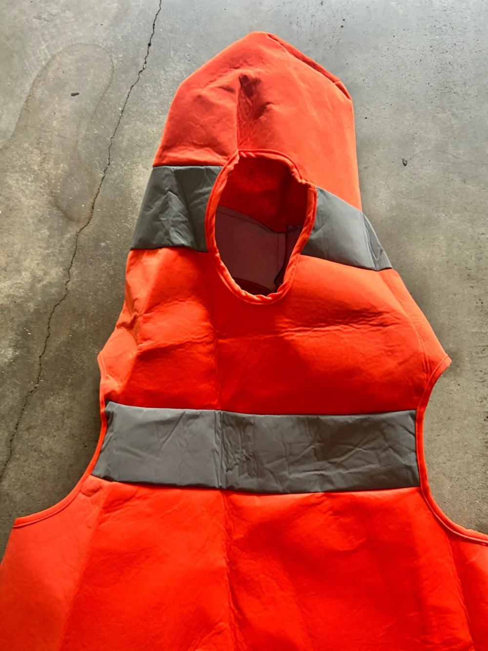 Kids Construction Cone Costume - Bright Orange | Size Small 4-6 NEW with tags